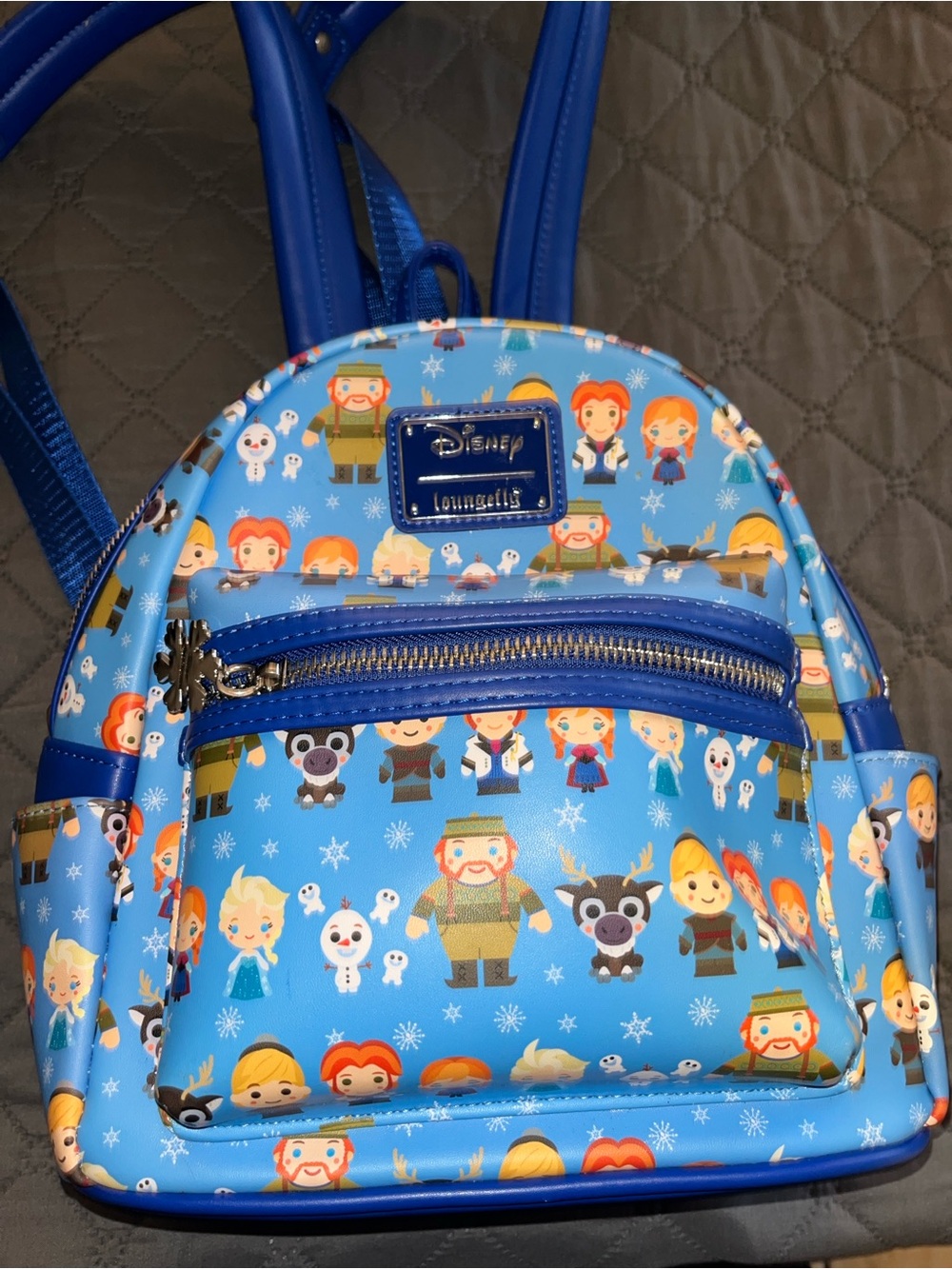 NWOT Loungefly Blue Frozen Characters Kids Mini Backpack